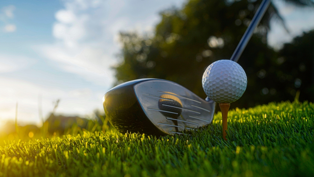 Golf,Clubs,And,Balls,On,A,Green,Lawn,In,A